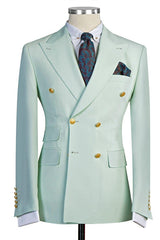 Chic Classic Bespoke Double Breasted Peaked Lapel Men's Prom Suits