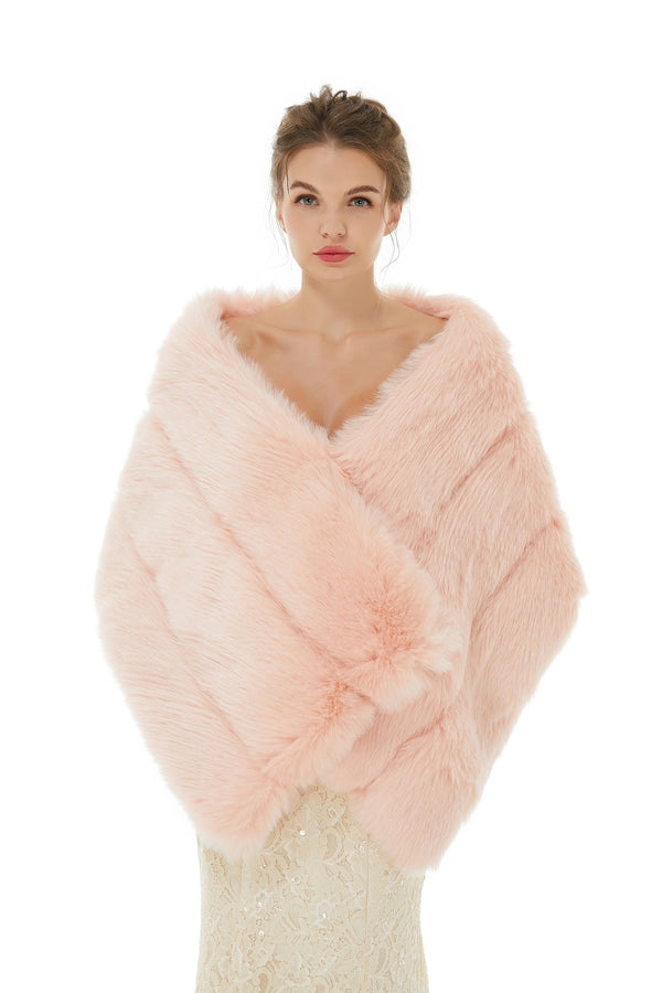 Christina - Winter Faux Fur Wedding Wrap-Ballbella