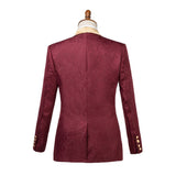 Shop Custom design Burgundy Slim Fit Jacquard Wedding Suit for Men from Ballbellas. Free shipping available. View our full collection of Burgundy Shawl Lapel wedding suits available in different colors with affordable price.