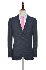 Ballbella has various Custom design mens suits for prom, wedding or business. Shop this Dark Gray Small Check Three Piece Mens Suits, One Button Formal Business Suits with free shipping and rush delivery. Special offers are offered to this Dark Gray Single Breasted Peaked Lapel Three-piece mens suits.