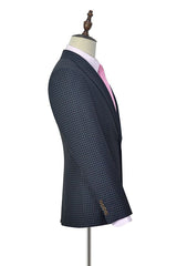 Ballbella has various Custom design mens suits for prom, wedding or business. Shop this Dark Gray Small Check Three Piece Mens Suits, One Button Formal Business Suits with free shipping and rush delivery. Special offers are offered to this Dark Gray Single Breasted Peaked Lapel Three-piece mens suits.