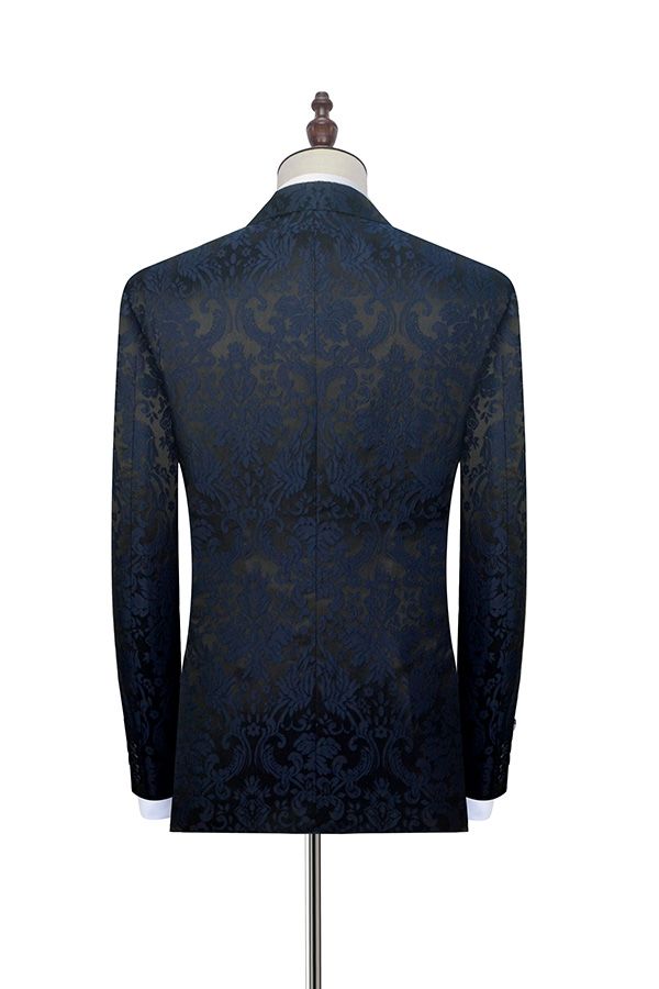 Ballbella has various cheap mens suits for prom, wedding or business. Shop this Dark Navy Jacquard Marriage Suits, Black Silk Peak Lapel Mens Suits for Weddings with free shipping and rush delivery. Special offers are offered to this Dark Navy Single Breasted Peaked Lapel Two-piece mens suits.