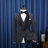 Ballbella is your ultimate source for Decent All Black Three-pieces Bespoke Wedding Suit For Grooms. Our Black Shawl Lapel wedding groom Men Suits come in Bespoke styles &amp; colors with high quality and free shipping.