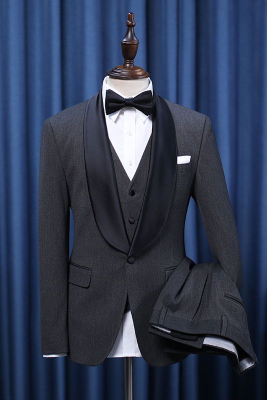 Ballbella is your ultimate source for Decent All Black Three-pieces Bespoke Wedding Suit For Grooms. Our Black Shawl Lapel wedding groom Men Suits come in Bespoke styles &amp; colors with high quality and free shipping.