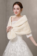 Elegant Khaki Ears-Trimmed Wedding Dress Shawl-Ballbella