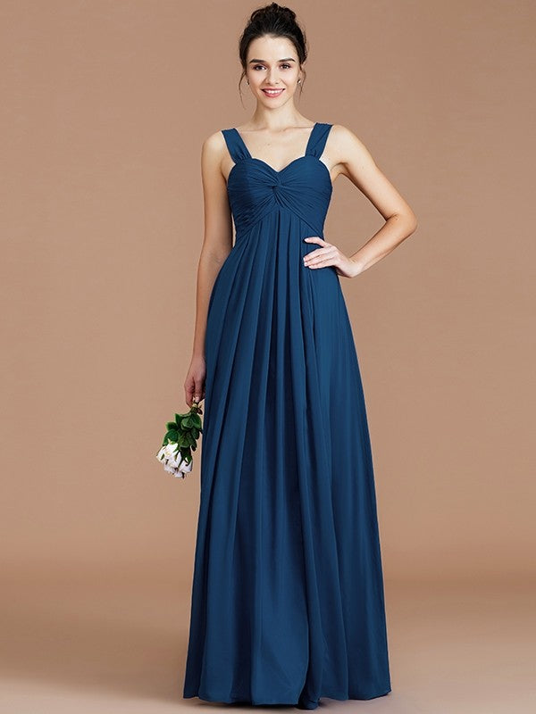 Empire Sweetheart Sleeveless Ruched Chiffon Bridesmaid Dresses