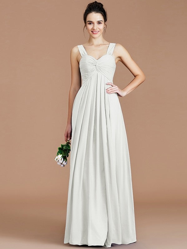 Empire Sweetheart Sleeveless Ruched Chiffon Bridesmaid Dresses