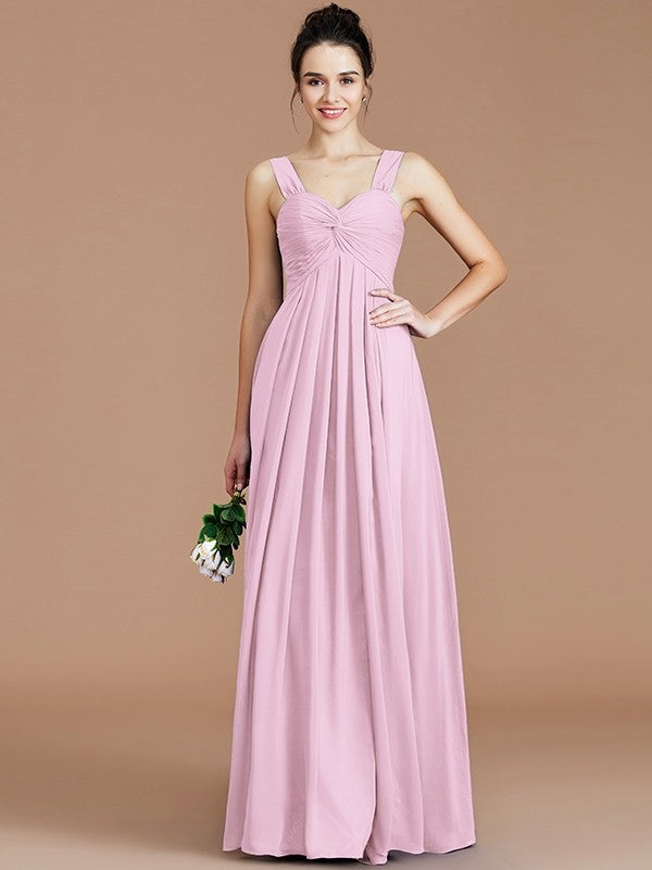 Empire Sweetheart Sleeveless Ruched Chiffon Bridesmaid Dresses