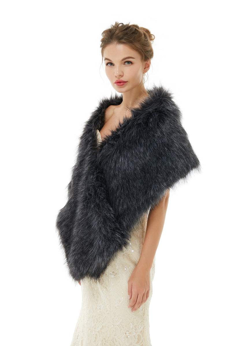 Gabriella - Winter Faux Fur Wedding Wrap-Ballbella