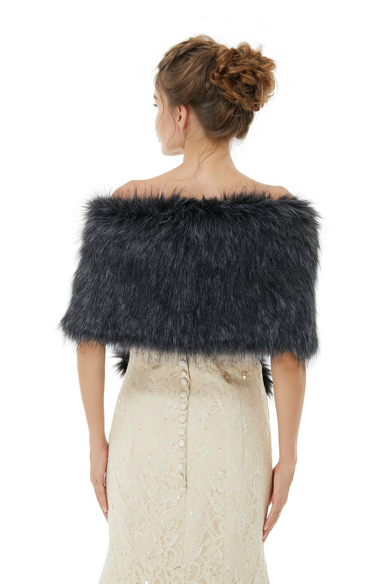 Gabriella - Winter Faux Fur Wedding Wrap-Ballbella