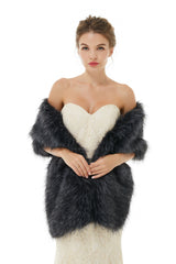 Gabriella - Winter Faux Fur Wedding Wrap-Ballbella