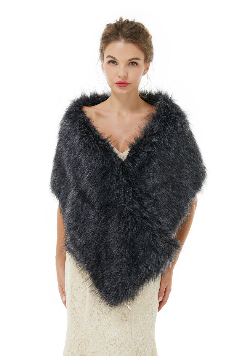 Gabriella - Winter Faux Fur Wedding Wrap-Ballbella