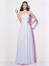 Gorgeous Sweetheart Sleeveless Long Pleats Chiffon Bridesmaid Dresses-Ballbella