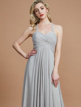 A-Line Charming Sweetheart Sleeveless Ruched Chiffon Bridesmaid Dresses