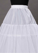 Ivory Taffeta A Line 1 Layer 3 Hoop Wedding Petticoats-Ballbella