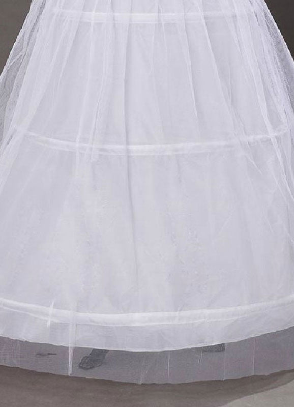 Ivory Taffeta A Line 1 Layer 3 Hoop Wedding Petticoats-Ballbella