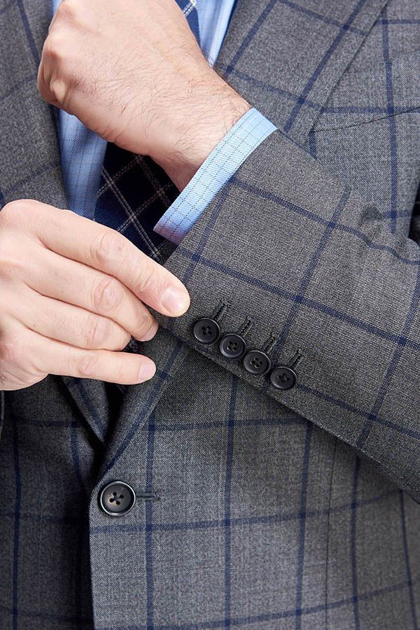 Ballbella made this Large Checked Decent Dark Grey Mens Suits Sale with rush order service. Discover the design of this Grey Plaid Single Breasted Notched Lapel mens suits cheap for prom, wedding or formal business occasion.