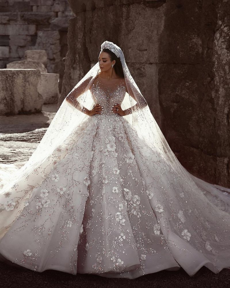 Women Long Sleeve One Shoulder White Bridal Wedding Dress Dresses For  Wedding Bridesmaid Party Dresses | Fruugo KR