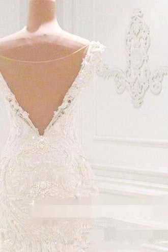 Luxurious Off the Shoulder Mermaid Wedding Dress New Arrival Lace AppliquesBridal Gowns-Ballbella