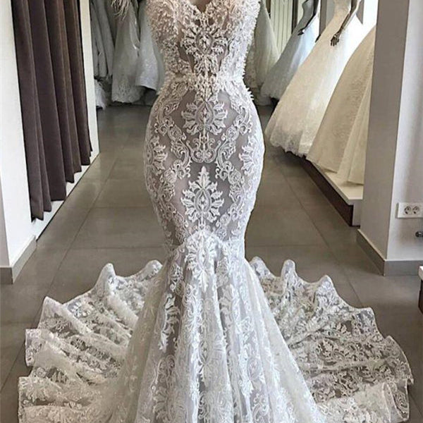 Open Middle Wedding Dress