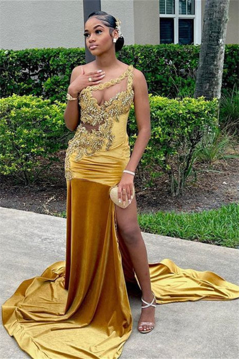 Yellow Prom Dresses with Rich Beaded Rhinestones Bodice – loveangeldress