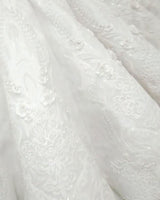 New Arrival V Neck Cap Sleeve Beads Crystals Mermaid Wedding Dress Lace Applique-Ballbella