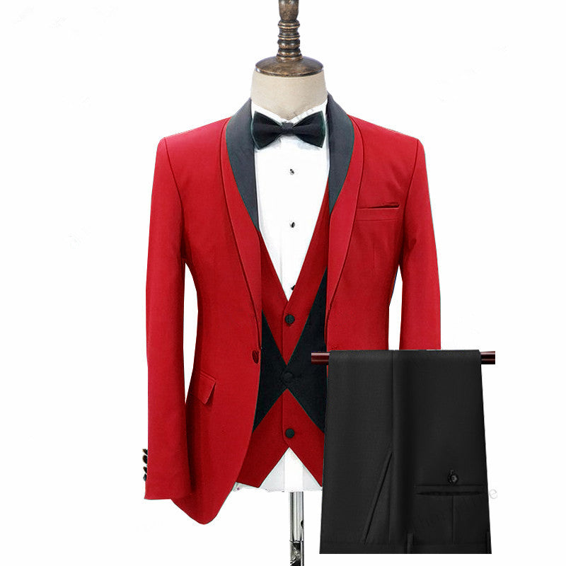 Discover the very best Red Three Pieces Fashion Shawl Lapel Men Suits for Wedding for work,prom and wedding occasions at ballbella. Custom Made Red Shawl Lapel Mens Suits with high Quality.