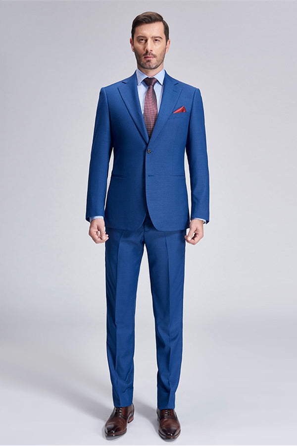 Ballbella made this Romantic Plaid Royal Blue Mens Suits for Business with rush order service. Discover the design of this Blue Plaid Single Breasted Notched Lapel mens suits for prom, wedding or formal business occasion.