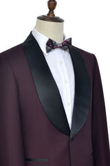 This Sharp-looking Black Shawl Collor One Button Burgundy Wedding Suits for Men at Ballbella comes in all sizes for prom, wedding and business. Shop an amazing selection of Shawl Lapel Single Breasted Burgundy mens suits in cheap price.