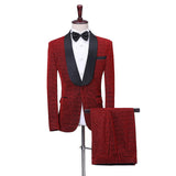 Ballbella is your ultimate source for Shiny Red Shawl Lapel One Button Slim Fit Men Suits Online. Our Red Shawl Lapel wedding groomsmen suits come in Bespoke styles &amp; colors with high quality and free shipping.