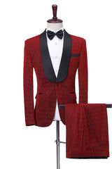 Ballbella is your ultimate source for Shiny Red Shawl Lapel One Button Slim Fit Men Suits Online. Our Red Shawl Lapel wedding groomsmen suits come in Bespoke styles &amp; colors with high quality and free shipping.