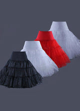 Short White Taffeta Boneless A Line Wedding Petticoats-Ballbella