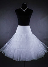 Short White Taffeta Boneless A Line Wedding Petticoats-Ballbella