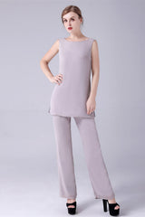 Sleeveless strap jewel casual mother's suit-Ballbella