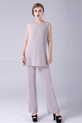 Sleeveless strap jewel casual mother's suit-Ballbella