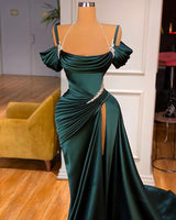 Stunning Off-the-Shoulder Mermaid Prom Dress Ruffles With High Split-Ballbella