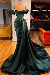 Stunning Off-the-Shoulder Mermaid Prom Dress Ruffles With High Split-Ballbella