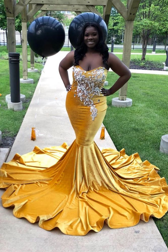 Trendy New Arrival Sweetheart Ginger Mermaid Long Plus Size Prom Dresses-Ballbella