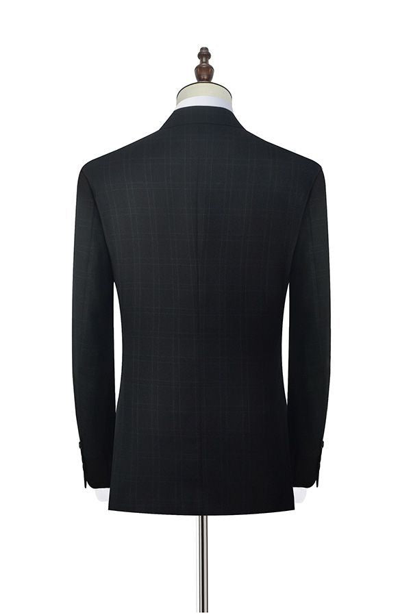 Ballbella has various Custom design mens suits for prom, wedding or business. Shop this Well-cut Peak Lapel Plaid Two Button Black Mens Suits for Business with free shipping and rush delivery. Special offers are offered to this Black Single Breasted Peaked Lapel Two-piece mens suits.