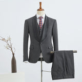 Ballbella is your ultimate source for trendy dark gray Three-pieces slim fit wedding suit for grooms. Shop this season's Sharp-looking Shawl Lapel Single Breasted collections at Ballbella. Worldwide delivery available. Fast Worldwide Shipping.Secure &amp; Easy Checkout.