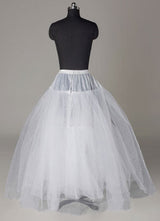 White Ball Gown Tulle 3 tier Bridal Crinoline Slip Wedding Petticoat-Ballbella