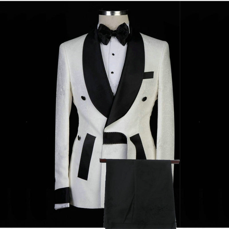 Ballbella is your ultimate source for White Jacquard Shawl Lapel Fashion Men Suits for Wedding. Shop this season's Sharp-looking Shawl Lapel Single Breasted collections at Ballbella. Worldwide delivery available. Fast Worldwide Shipping.Secure &amp; Easy Checkout.